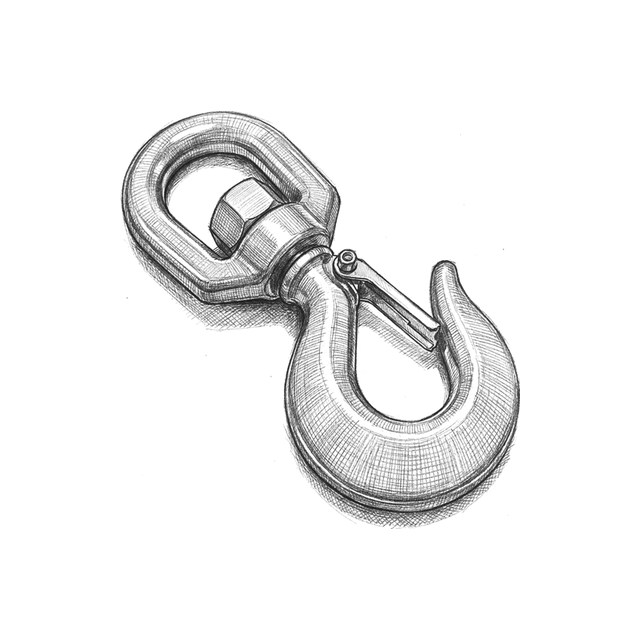 Hooks — Technical line drawing.
