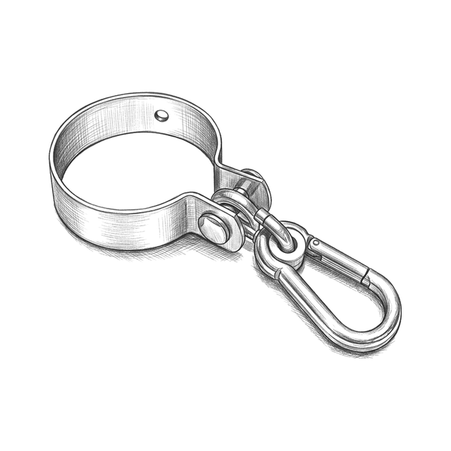 Swing Hooks — Technical line drawing.